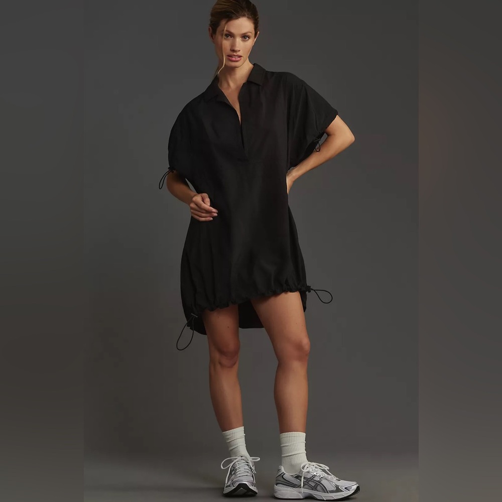 Daily Practice by Anthropologie Dream Team Collared Mini Dress Black Size Small